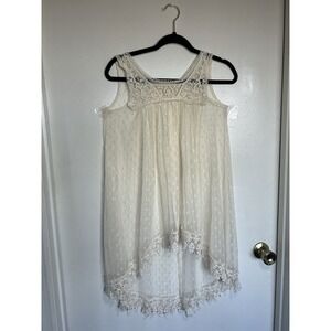 Woman's Bohemian Lace Blouse Embroidered Whimsical Cottage Core Large